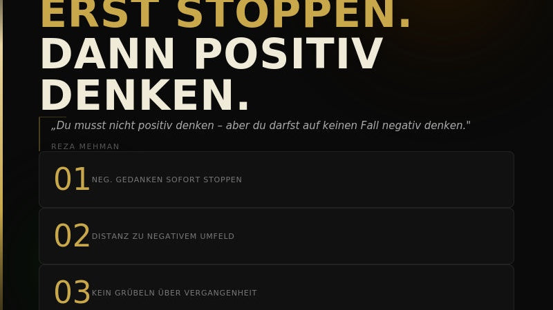 Warum "Denk einfach positiv" der falsche Rat ist